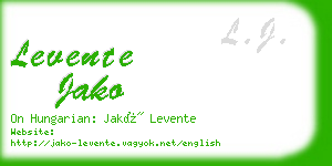 levente jako business card